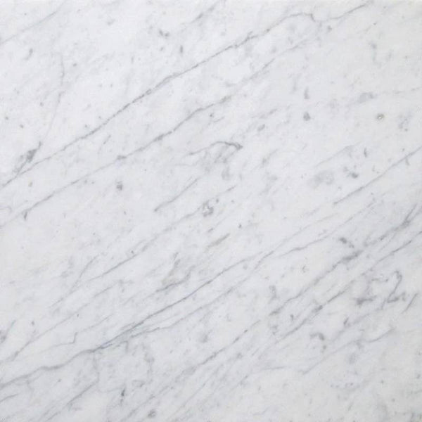 White Carrara Marble 18x18 Honed Marble Tile - tilestate