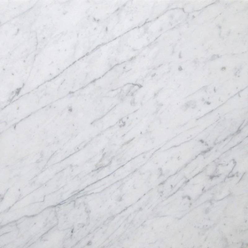 White Carrara Marble 18x18 Honed Marble Tile - tilestate