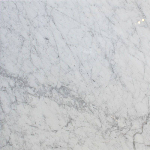White Carrara Marble 24x24 Polished Tile - tilestate