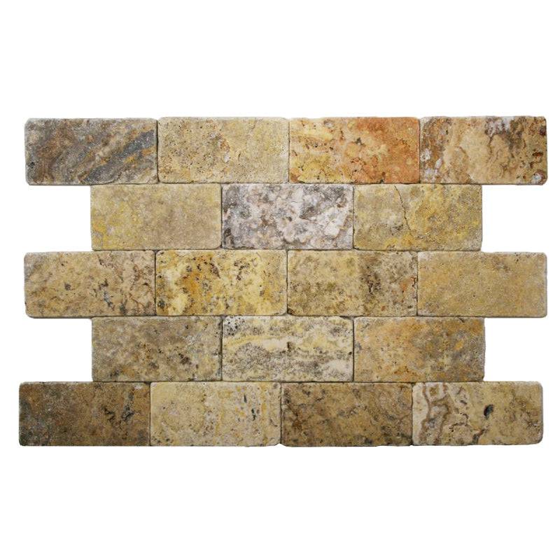 Scabos Travertine 3x6 Tumbled Tile - tilestate