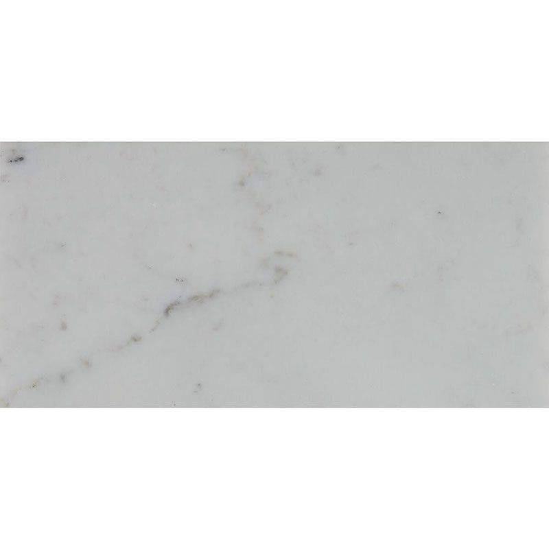 Asian Statuary (Oriental White) Marble 4x12 Honed Tile For Kitchen Backsplash and Bathroom Wall or Bathroom Floor - tilestate