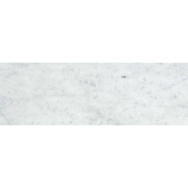 White Carrara Marble 4x12 Honed Tile - tilestate