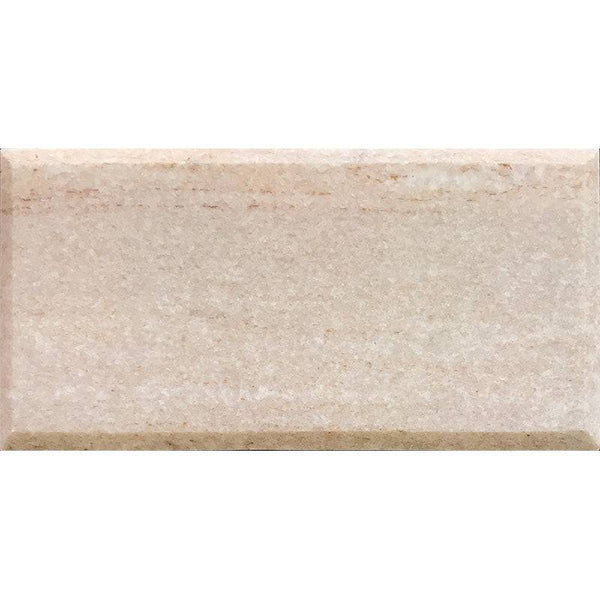 FIELD TILE CRYSTAL SAND 3x6 POLISHED AND BEVELED CRYSTAL SAND Polished and Beveled Tile - tilestate