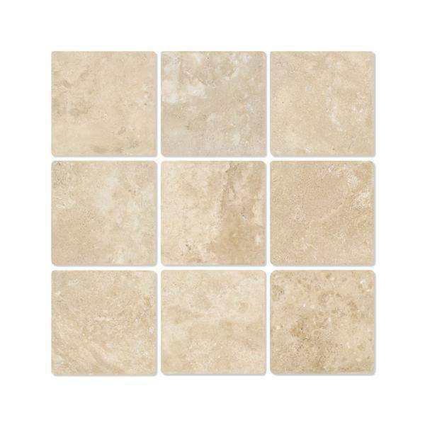 4x4 Tumbled Durango Travertine Tile For Tile Wall and Floor  (Kitchen Backsplash or Shower Wall and Floor) - tilestate