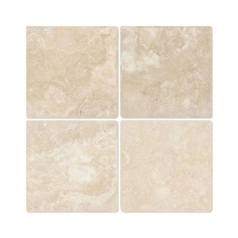 6x6 Tumbled Durango Travertine Tile For  Wall and Floor  Kitchen Backsplash or Shower Wall and Floor - tilestate
