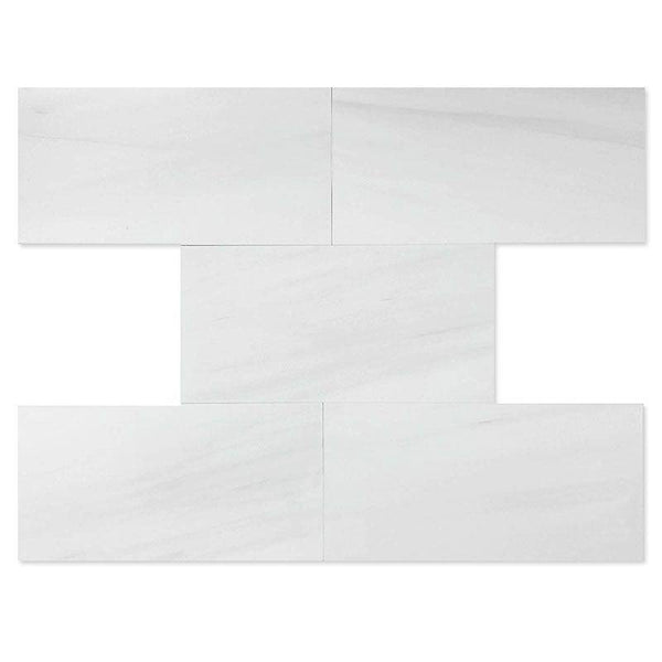 Dolomite Pearl Marble 6x12 Honed Tile - tilestate