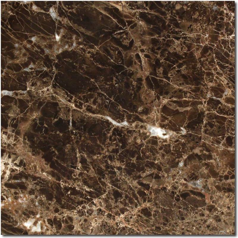 Emperador Dark Spanish Marble 12x12 Polished Tile - tilestate