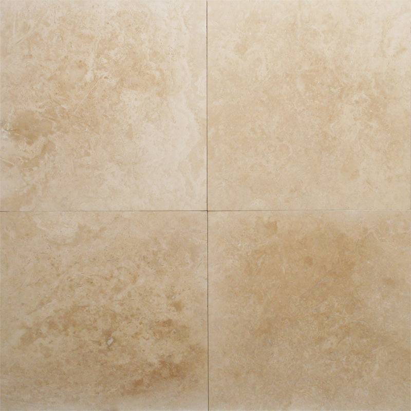 Ivory Travertine 24x24 Filled and Honed Tile - tilestate