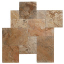 Scabos Travertine Unfilled Tumbled Versailles Pattern - tilestate