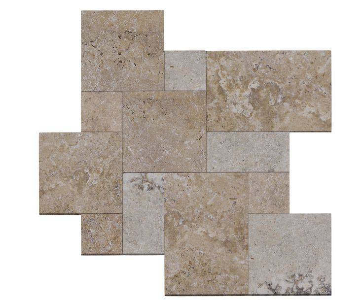 Versailles Pattern Antico Onyx Antiqued (Hand-Thumbled)Travertine - tilestate