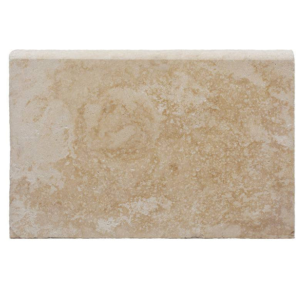 Ivory Travertine 16x24 5cm Tumbled Pool Coping - tilestate