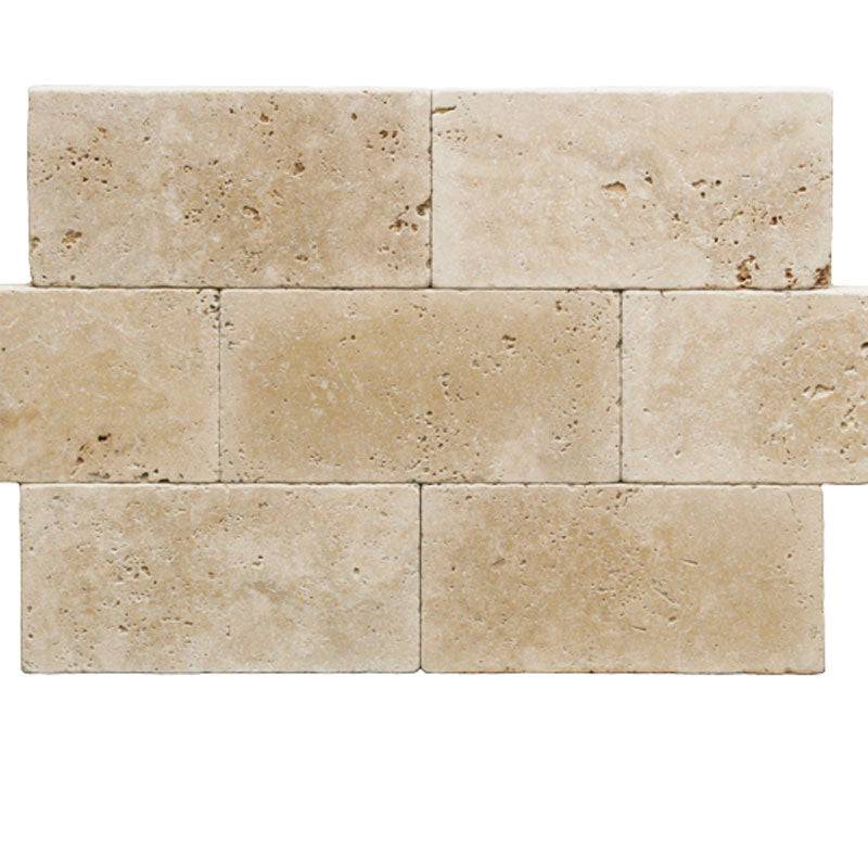 Ivory Travertine 6x12 Paver Tumbled - tilestate