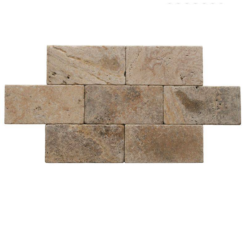Scabos Travertine 6x12 3cm Tumbled Paver | TileState