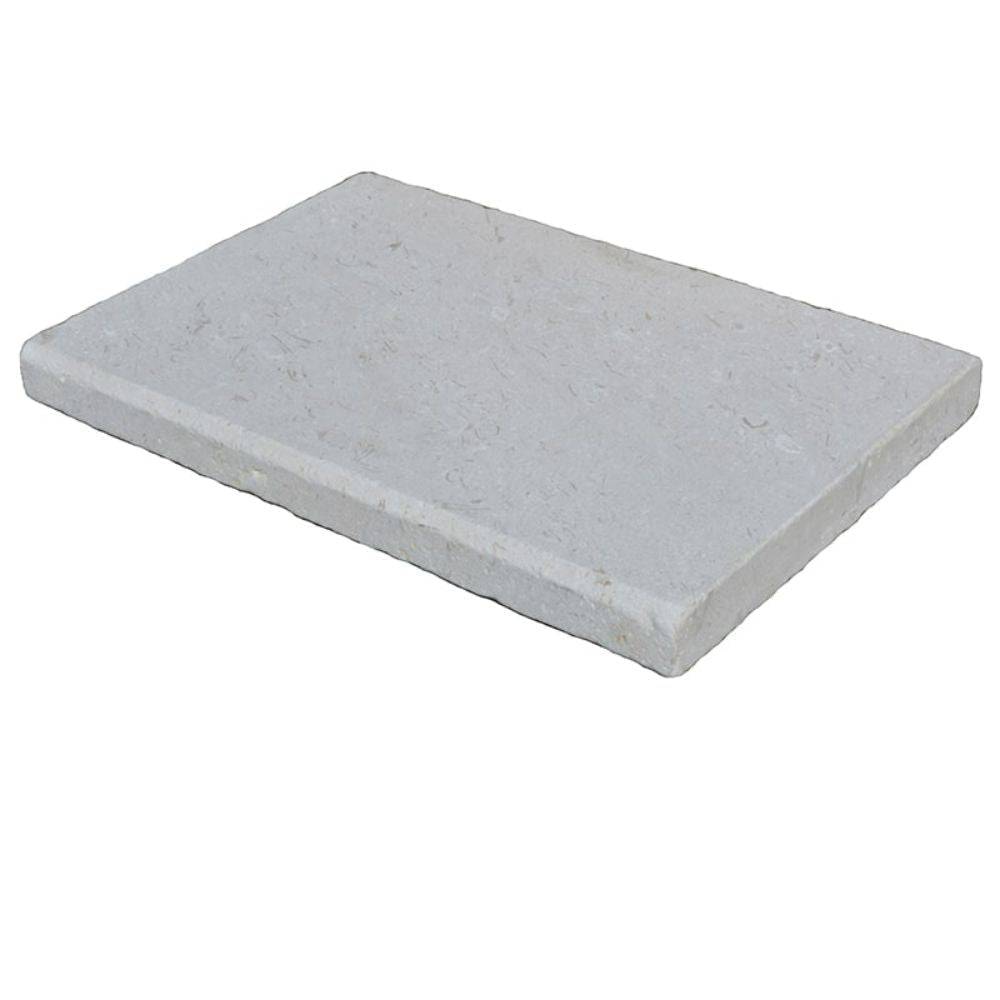 White Pearl Limestone 12x24 5cm Tumbled Pool Coping | TileState
