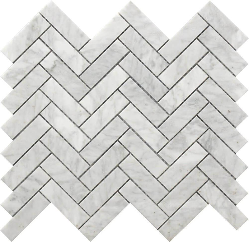 Rockart Herringbone Marble Mosaic Tile - tilestate