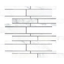 Asian Statuary (Oriental White) Marble Random Insert Polished Mosaic Tile For Kitchen Backsplash and Bathroom Wall or Bathroom Floor - tilestate