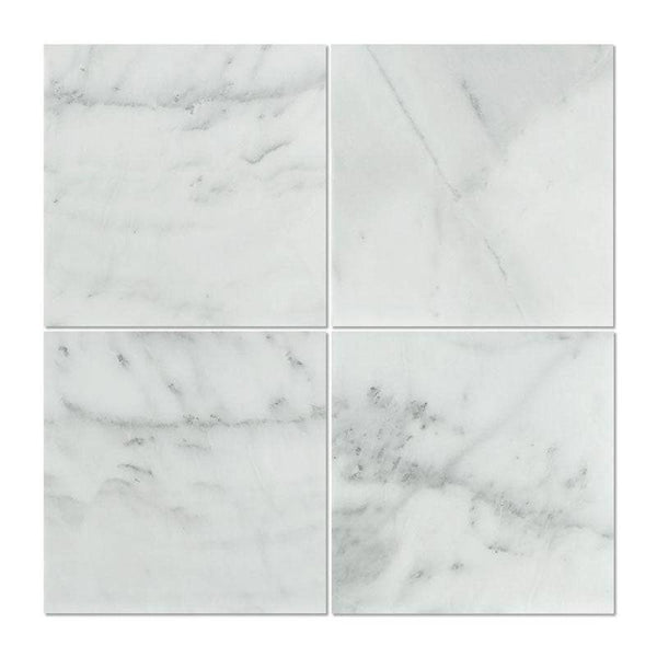 Asian Statuary (Oriental White) Marble 18x18 Honed Tile - tilestate