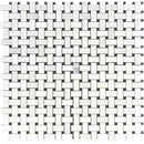 Asian Statuary (Oriental White) Basketweave W/Blue Dots Polished Mosaic Tile For Kitchen Backsplash and Bathroom Wall or Bathroom Floor - tilestate