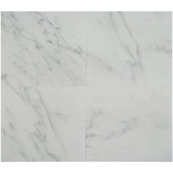 Asian Statuary (Oriental White) Marble 12x12 Polished Tile For Kitchen Backsplash and Bathroom Wall or Bathroom Floor - tilestate