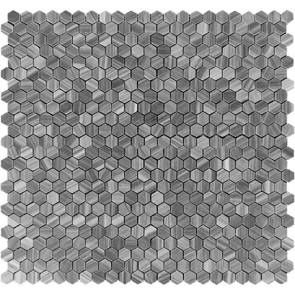 Bardiglio  Marble 1x1 Hexagon Polished Mosaic Tile - tilestate